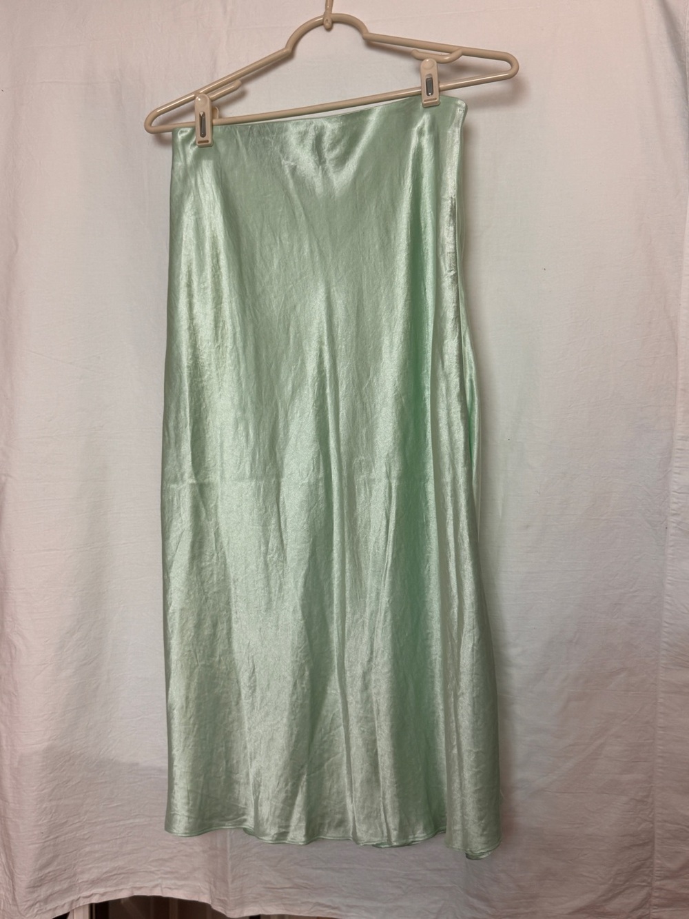 Babaton by Aritzia Mint Green Satin Slip Midi Skirt | Size 6 | 100% Acetate - Picture 6 of 6